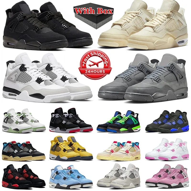 With Box Men Women Basketball Shoe Wet Cements Thunder Military Black Cat Pine Green Doernbecher Pink White Oreo Black Cats Big Size Men Shoes Youth Sneakers Dghate
