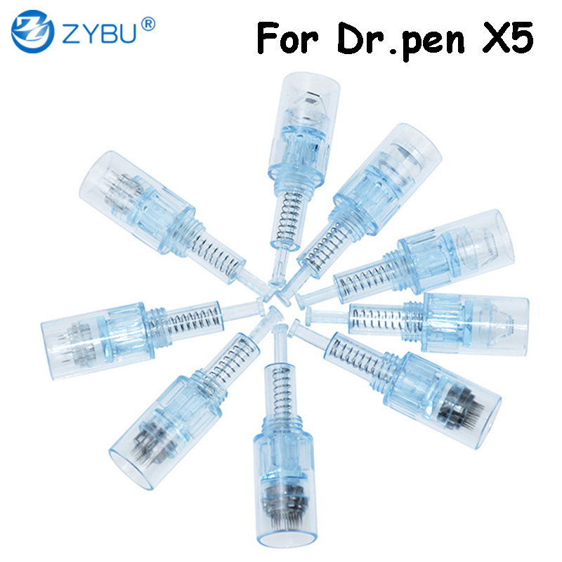 50 Pcs Dr.pen Needles Cartridges Tip Replacement Parts 9/12/24/36/42/Nano Pin Needle Dermapen Ultima X5 Needling Head for Dr Pen X5 Derma Pen Skin Car