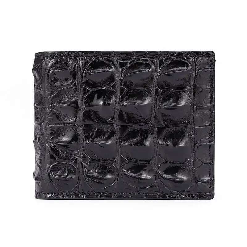 New Fashion Business Men's Alligator Wallets Crocodile Genuine Leather Short Organizer Wallet Boy Brand Card Holder Purse