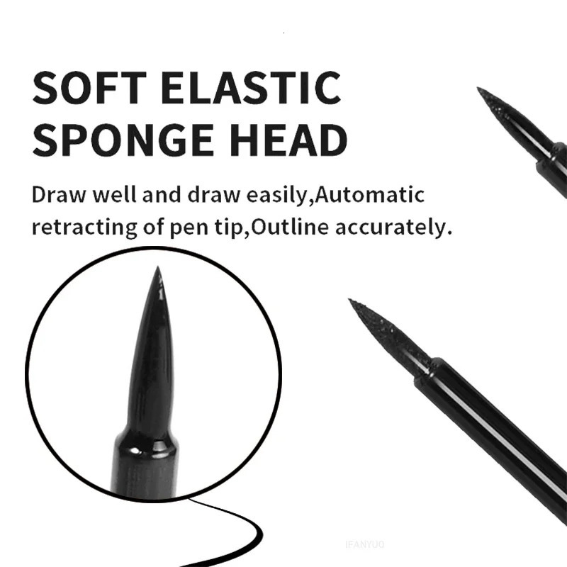3Color Black Brown Liquid Eyeliner Pen Ultra-thin Head Fast Drying Lasting Matte Smooth Dipping Eyeliner Pencil Makeup Cosmetics 250324