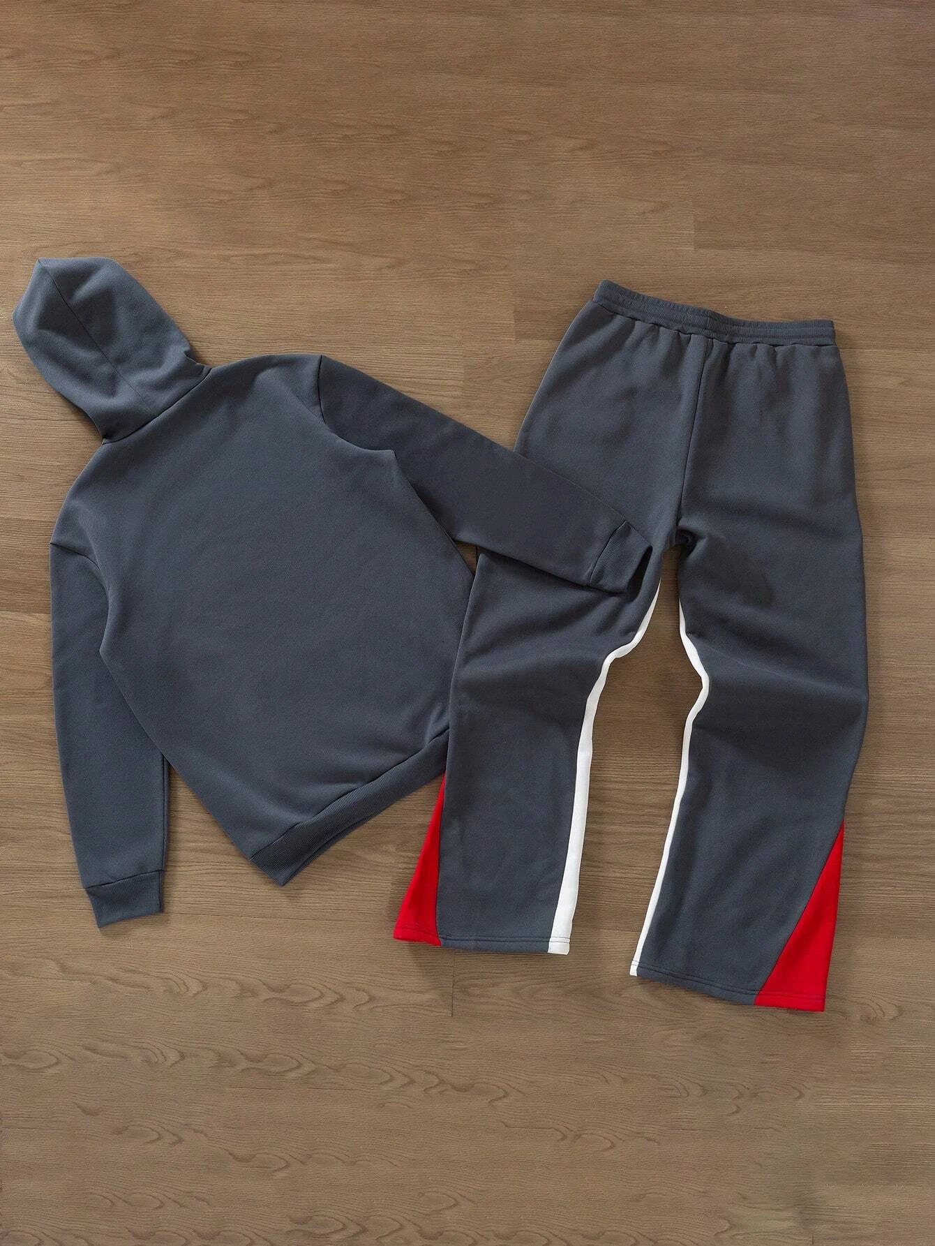 fashion letter star pattern hoodie Y2K men clothing Harajuku women casual chic stitching sports pants couple suit sportswear 250324