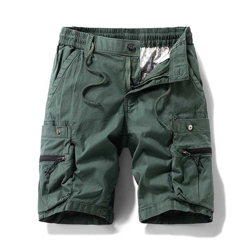 Summer mens multi pocket cargo shorts mens casual cotton shorts spring mens jogging pants fashionable beach shorts direct shipping LZLLTT W250324