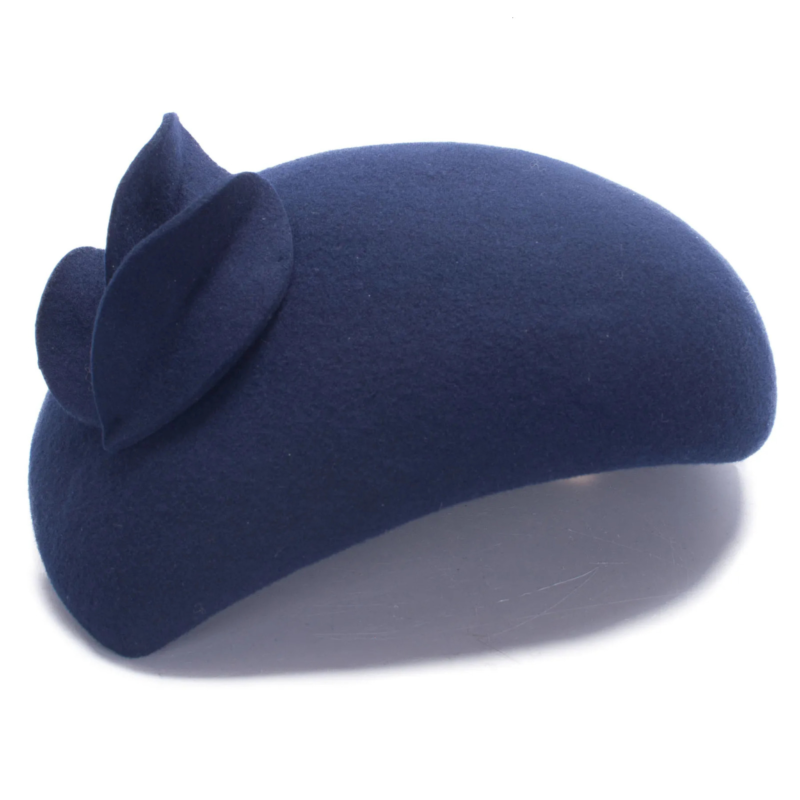 Lawliet Teardrop Womens British Wool Felt Fascia Hat with Flowers Tri Color Beret Cask Cocktail Hat A574 250322
