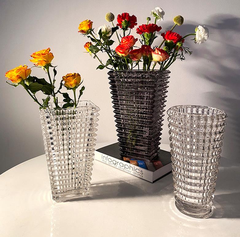 Light and Luxurious Crystal Glass Vases Transparent Decorative Decorations Flower Arrangement Water Culture and Flowers