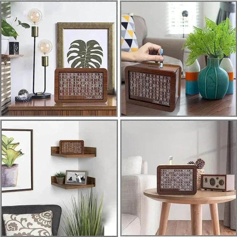 Money Saving Box Cash Saving Money Box 10 000 Saving Challenge Money Bank With Numbers Ticks Retro Coin Saver Box With Target 250325