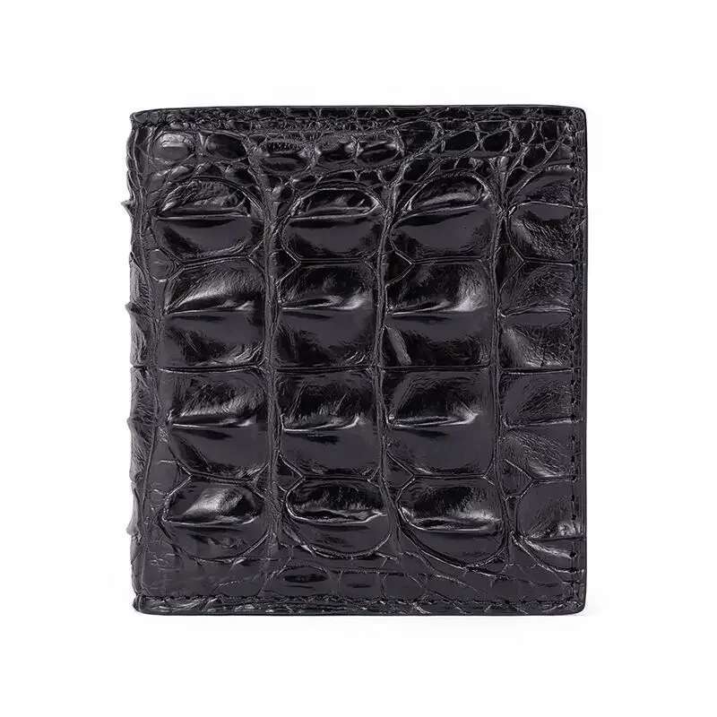 New Fashion Business Men's Alligator Wallets Crocodile Genuine Leather Short Organizer Wallet Boy Brand Card Holder Purse