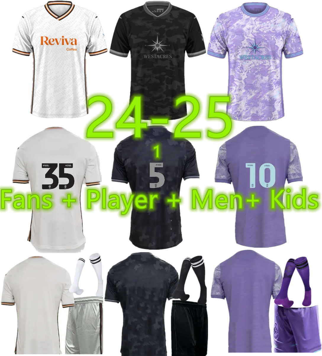 24 25 26 New SWANsea soccer jersey kit foot ALLEN football 24 25 ALLENhomes AWAY third FRANCO Football shirt men kids Short sleeve Fans player soccer sets