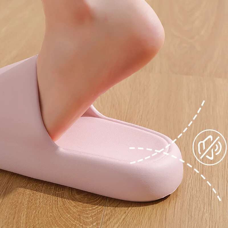 Unisex Bathroom Slippers Cloud Cushion Slides Summer Flat Sandals Thick Platform Shoes Man Indoor Non-Slip Couple Flip ps