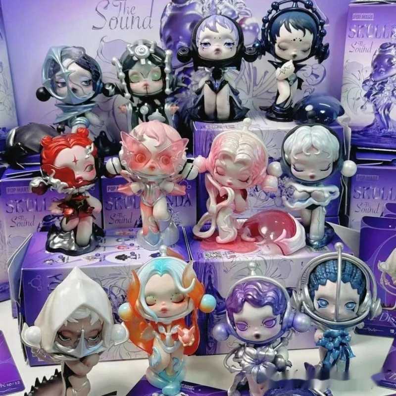 Pop Mart Skullpanda Sound Series Super Cute Blind Box Error Caixa Action Characters Childrens Toys Christmas GiftsT250325