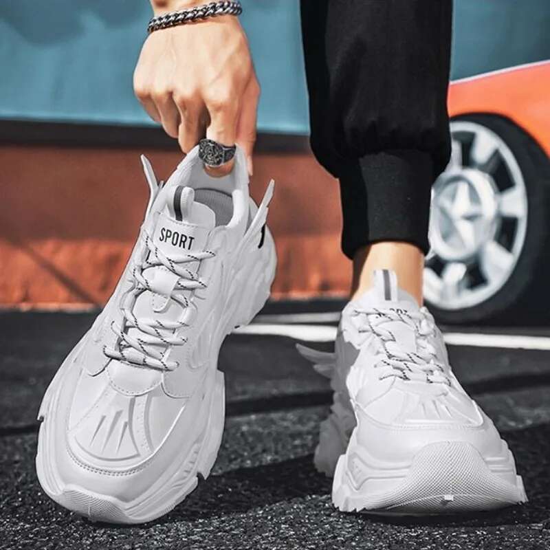 Men's Women Chunky Sneakers Fashion Versatile Leather Casual Sport Shoes Damping Wear-resistant Training Shoe atillas Mujer