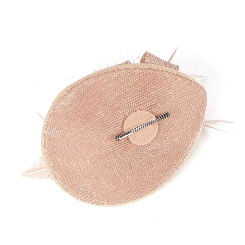 Female charming hat s Sinamay feather tea party Pillbox flower derby 250322