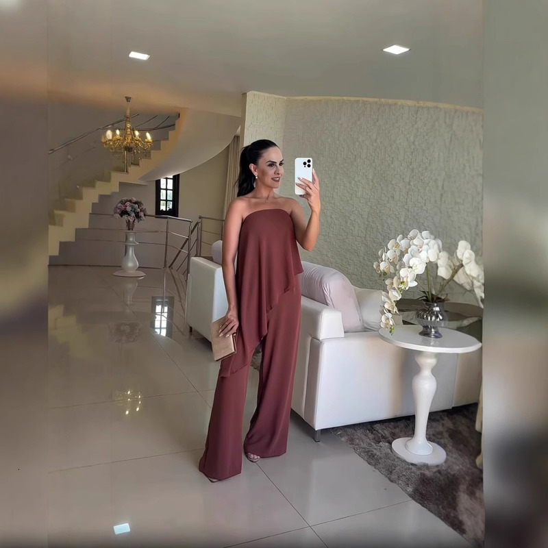 2025 Spring New Simple Irregular Long Pants Set