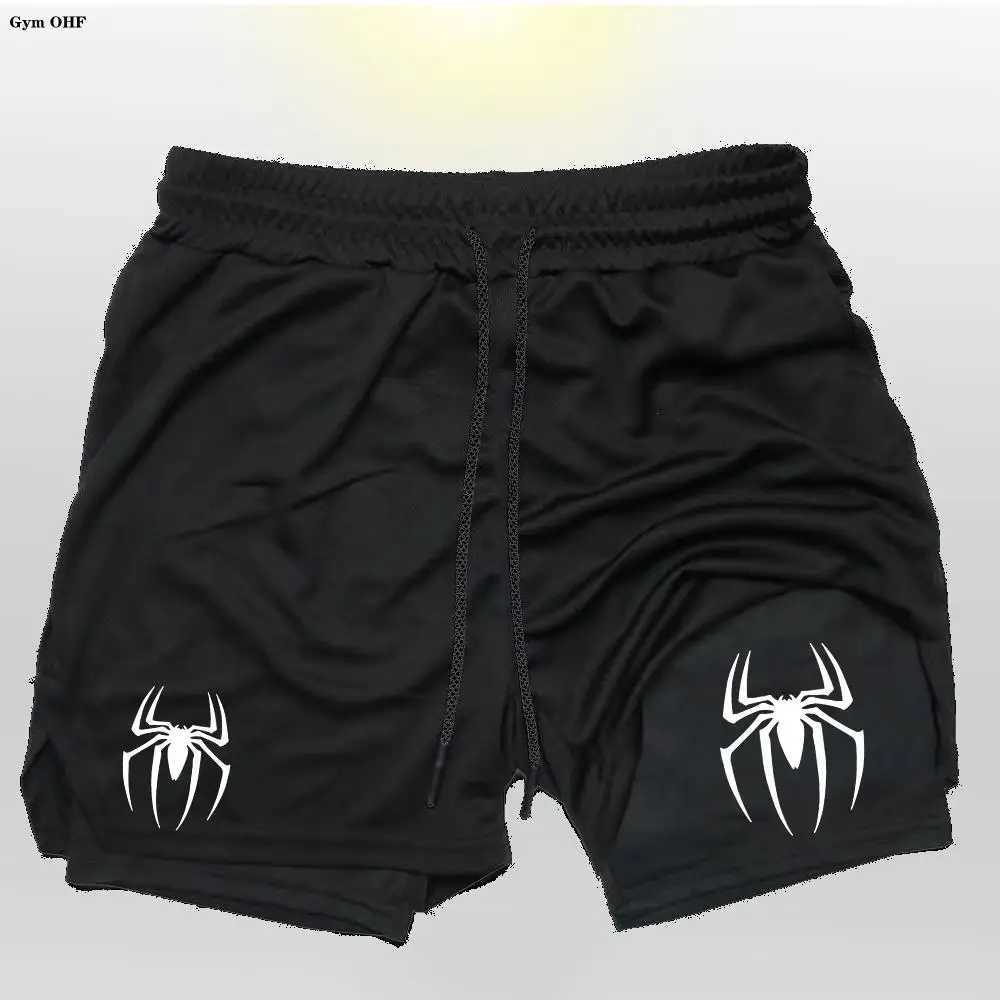 Super Hero Running Shorts Mens Fitness Shorts 2-inch Quick Drying Training Fitness Running Shorts Summer Mens Shorts W250324