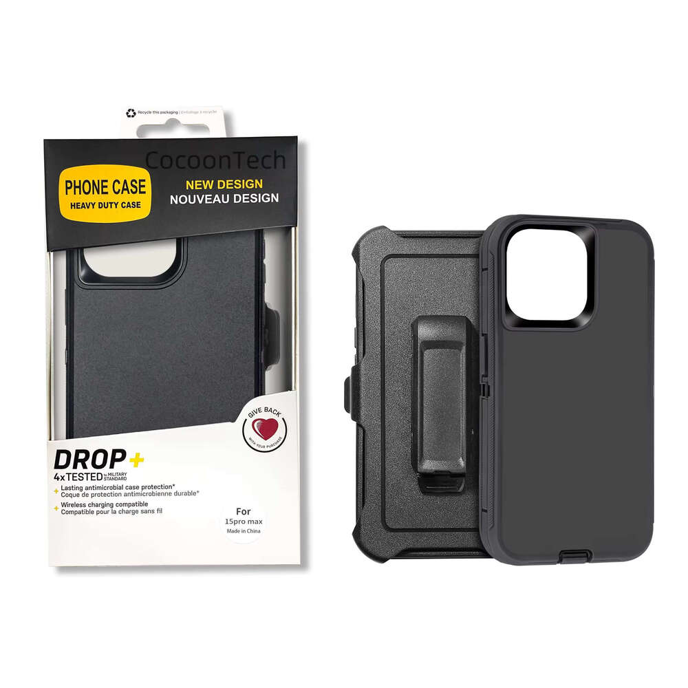 Hotsale Defender Black Belt Clip for iPhone 16 15 14 13, with 360 degree Rotating Bracket Combination Phone Case