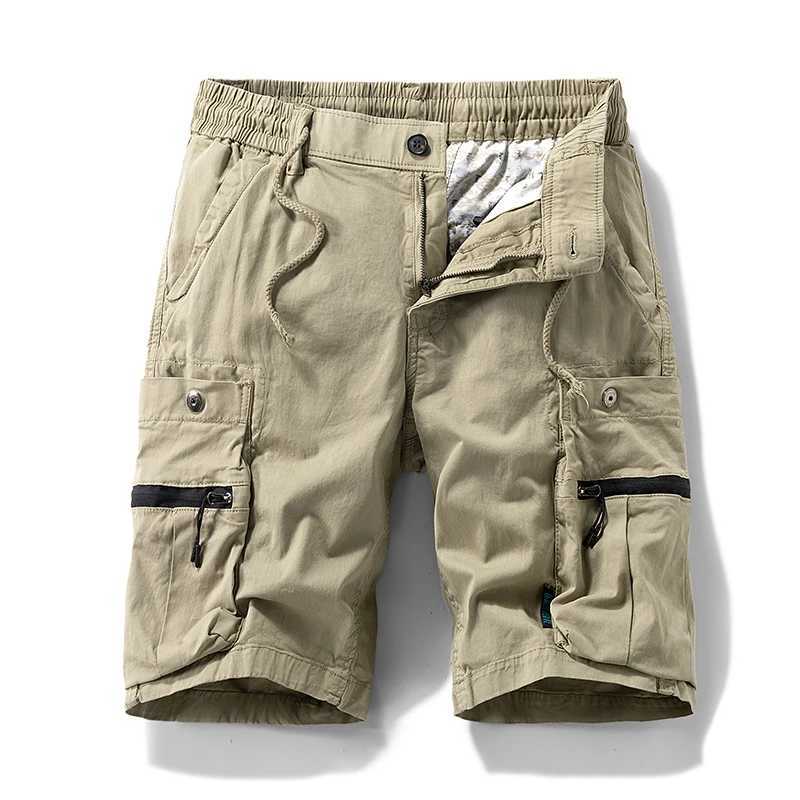 Summer mens multi pocket cargo shorts mens casual cotton shorts spring mens jogging pants fashionable beach shorts direct shipping LZLLTT W250324