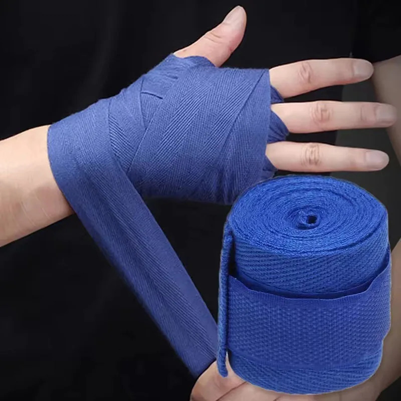 2 Elastic Boxing Bandages 1.52.535M Cotton Sports Belt Sanda Kickboxing MMA Hand Gloves Boxing Sports Bandages 250325