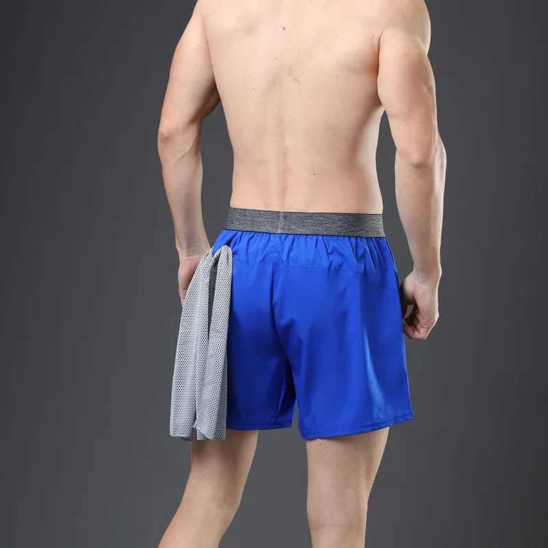 Short gym mens quick drying mens sports shorts casual trance fitness jogging marathon running shorts sportswear W250324
