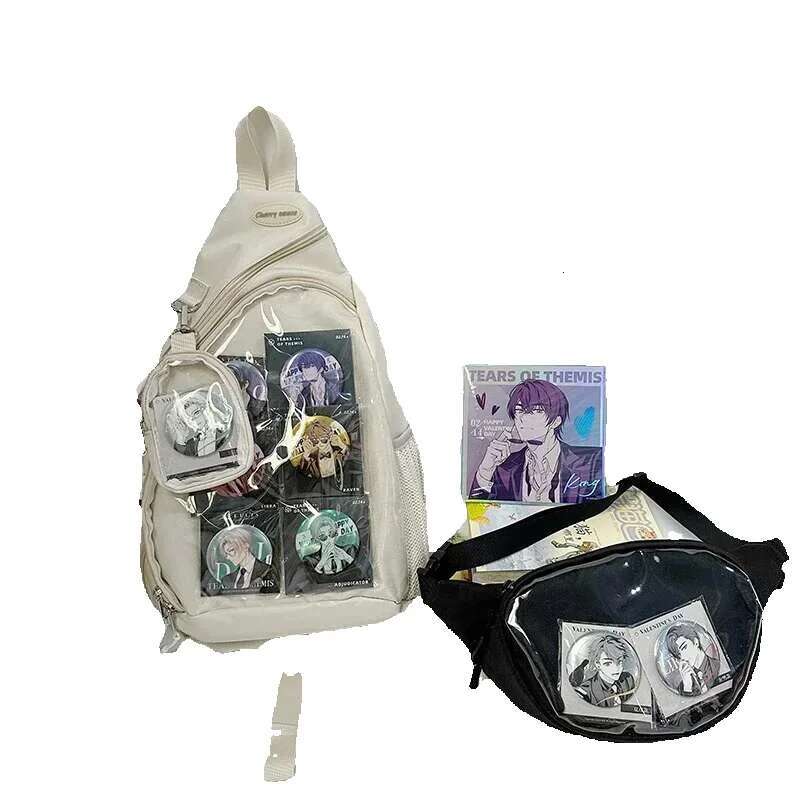 Ita 2025 New Display Canvas Shoulder Bag Fashion Casual Transparent Chest Bags For Women High-Capacity Crossbody Bolso