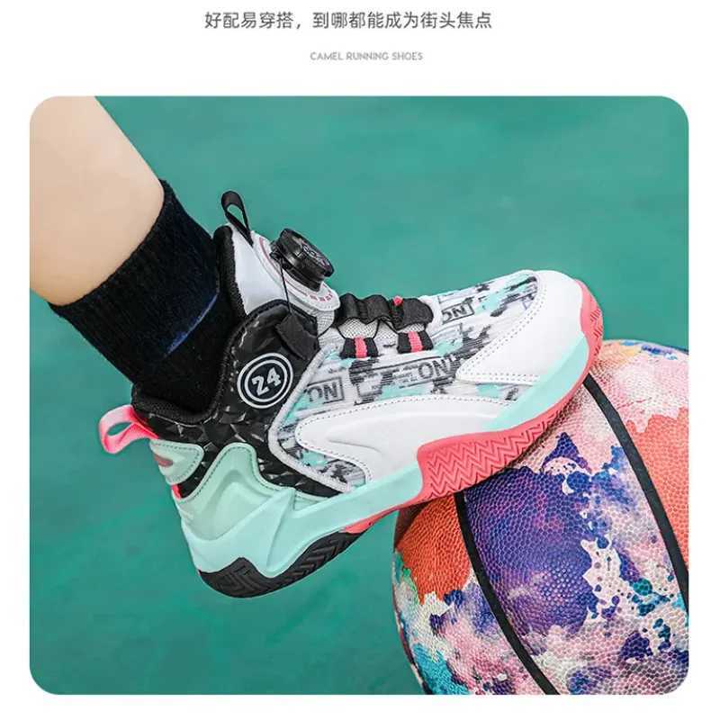 2025 childrens basketball shoes boys and girls sports shoes outdoor anti slip childrens coach sports running shoes W250324