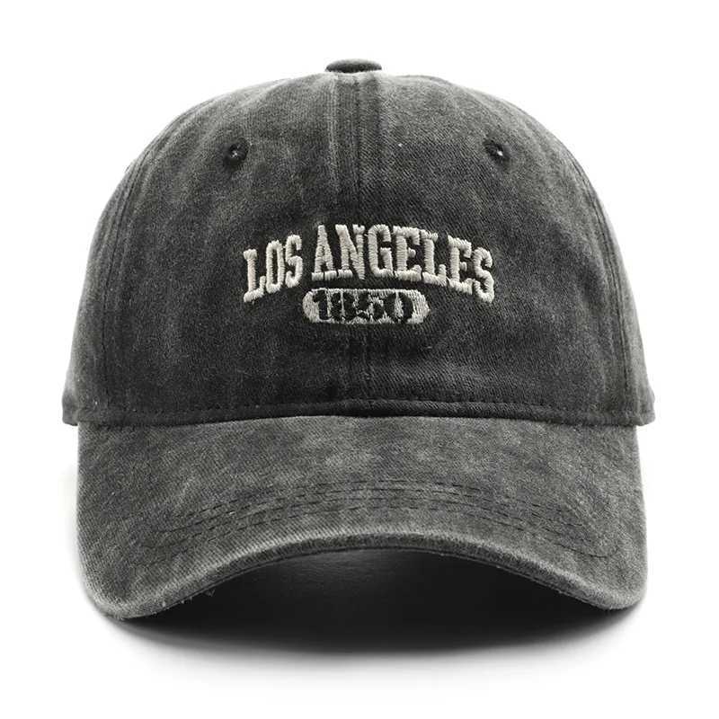 Womens casual baseball cap mens cotton soft top cap unisex Los Angeles embroidered buckle cap hiking sun hatXJ250325