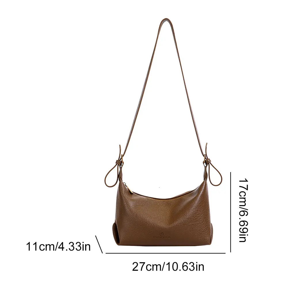 Women All-Match Crescent Bag Large Capacity Simple Shoulder Bag PU Leather Casual Sling Bag Date Party Bag 250324