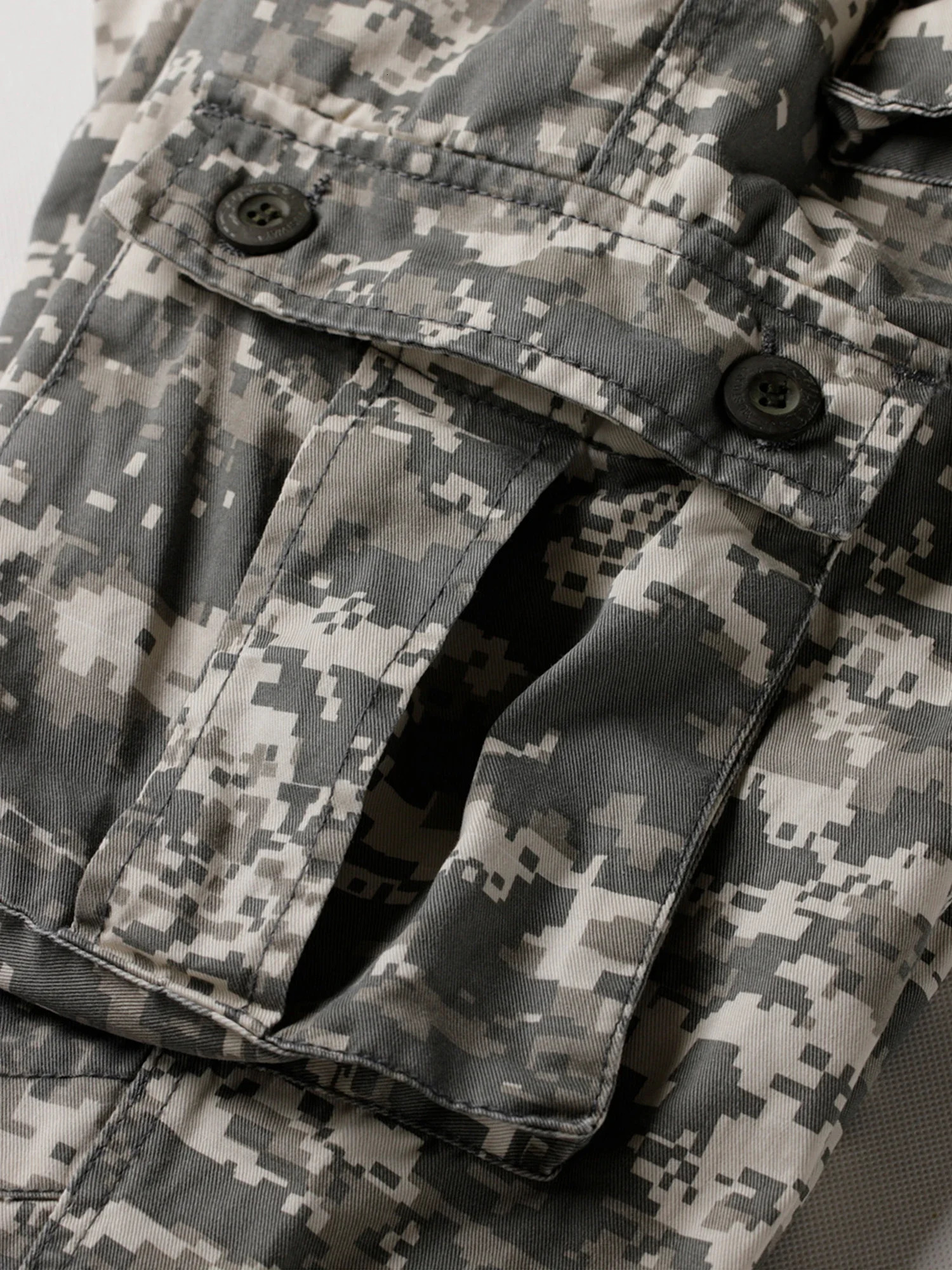 Mens casual cargo pants camouflage combat work with 8 pockets without belt 250322