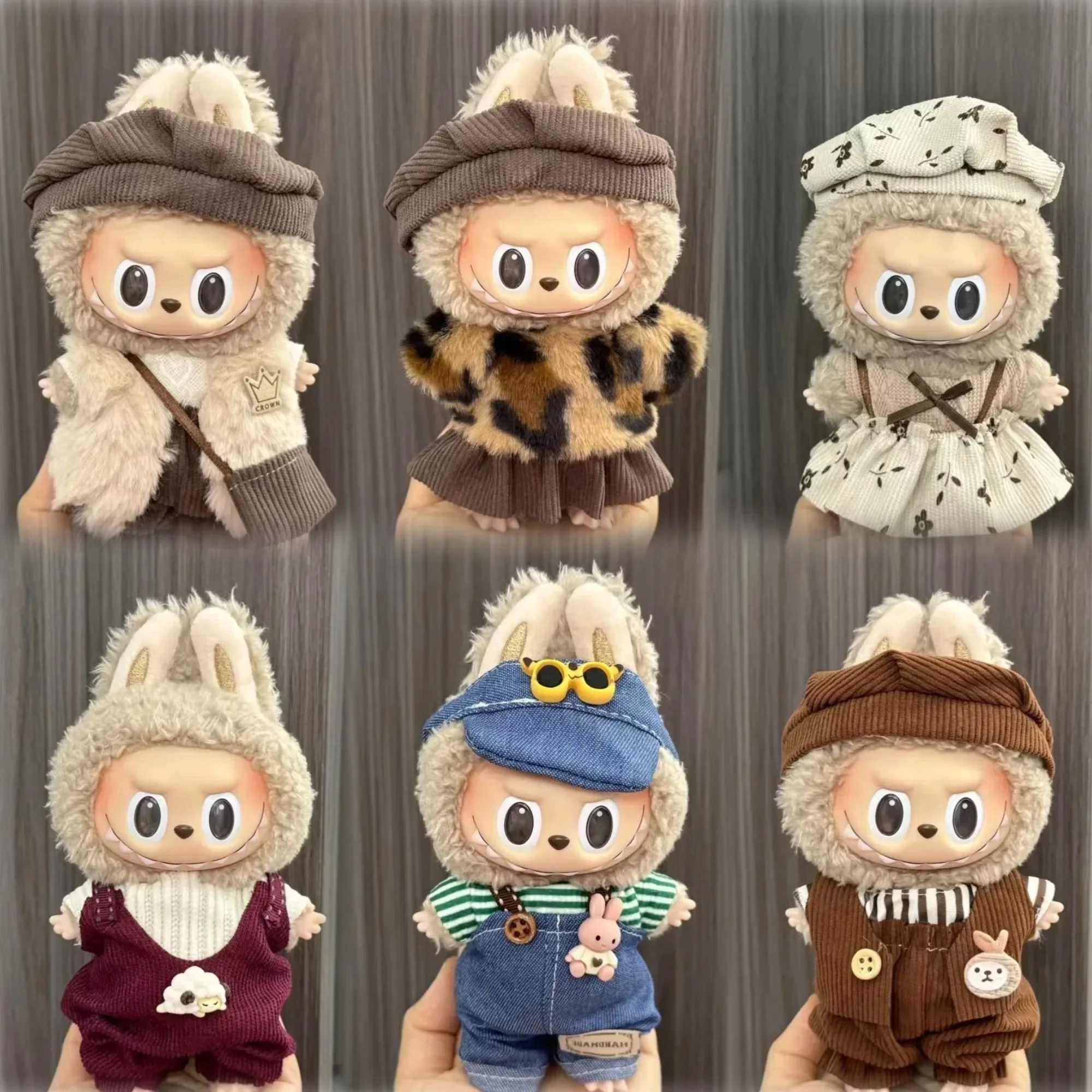 17cm Labubu V2 V1 Fashion Clothing Accessories Idol Doll Clothing Childrens Gifts Labubu RopaXJ250324