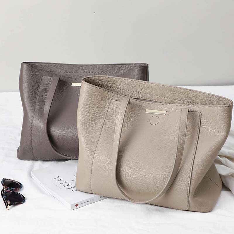 2023 Autumn Genuine Shoulder Bags For Women Brands Designer Ladies Large Casual Totes Soft Leather Female Shopping Bag