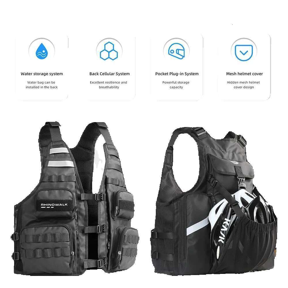 Rhinowalk Motor Riding Vest Universal Cycg Backpack Portable Outdoor Traveg Sporting Pack Storage Pocket