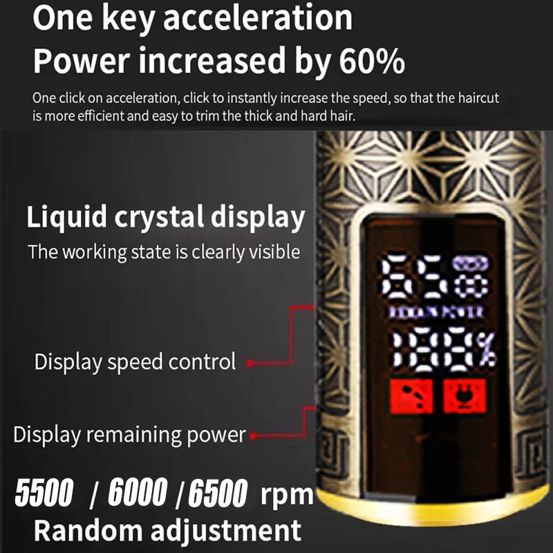 In Hair Cutting Machine Clipper for Men Barber Shop Trimmer for Men Mower Mens Electric Shaver Haircut Beard Trimmer 250324