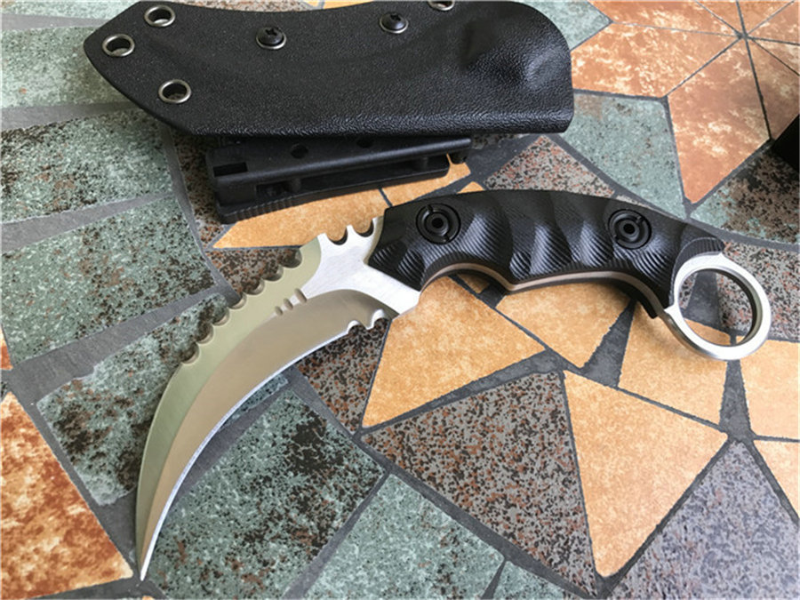 Karambit Shadow K sheath G10 handle D2 claw knife outdoor knifes small claw knifes sharp outdoor camping tactical knife