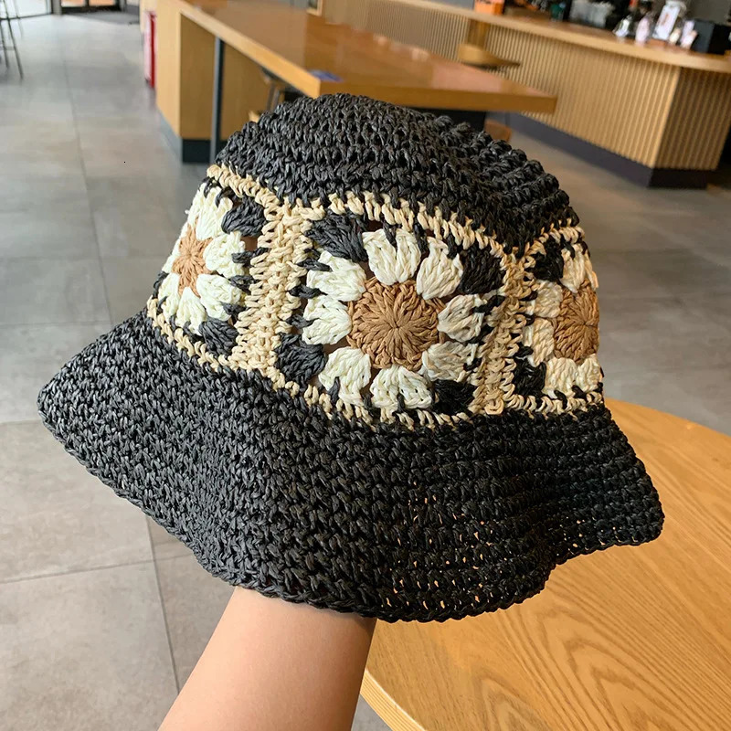 Home>Products>Hand woven Rafia straw hat>Womens summer vacation beach colored hat>Folding beach hat 250320