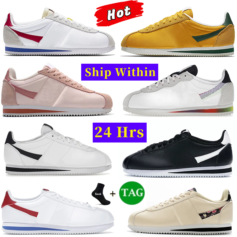 Mens Casual Shoes Designer Sneakers Classic OG Basic Leather Nylon shoe Black White Forrest Gump Stranger Things fashion Men Women Sports Trainers