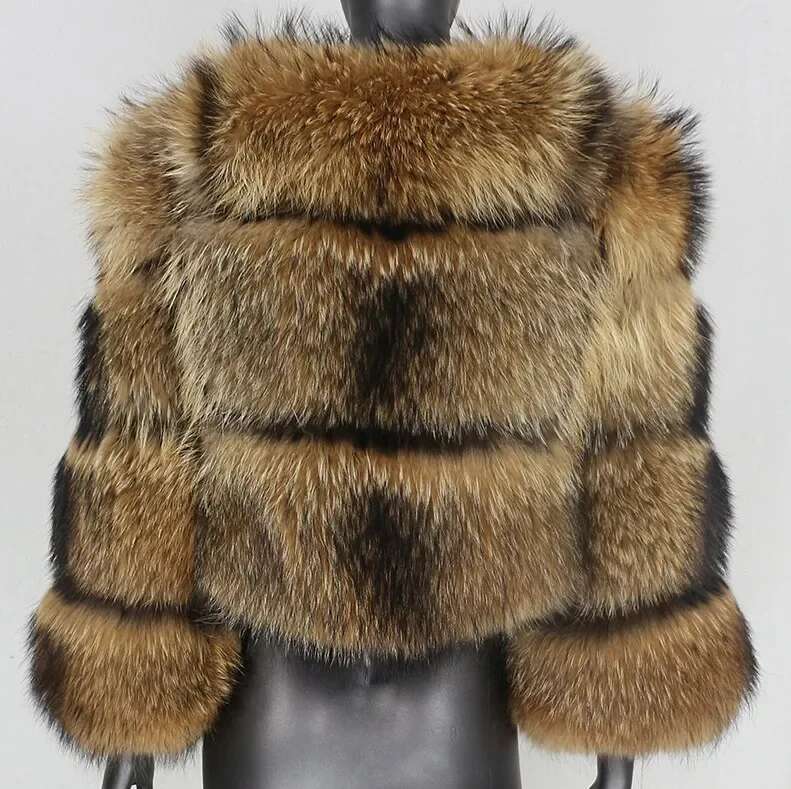 European And American Faux Jacket Long Sleeve Cropped For Women Fashionable Outdoor Wear Fur Coat Available In Stock