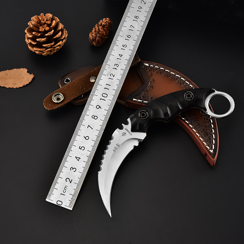 Karambit Shadow K sheath G10 handle D2 claw knife outdoor knifes small claw knifes sharp outdoor camping tactical knife