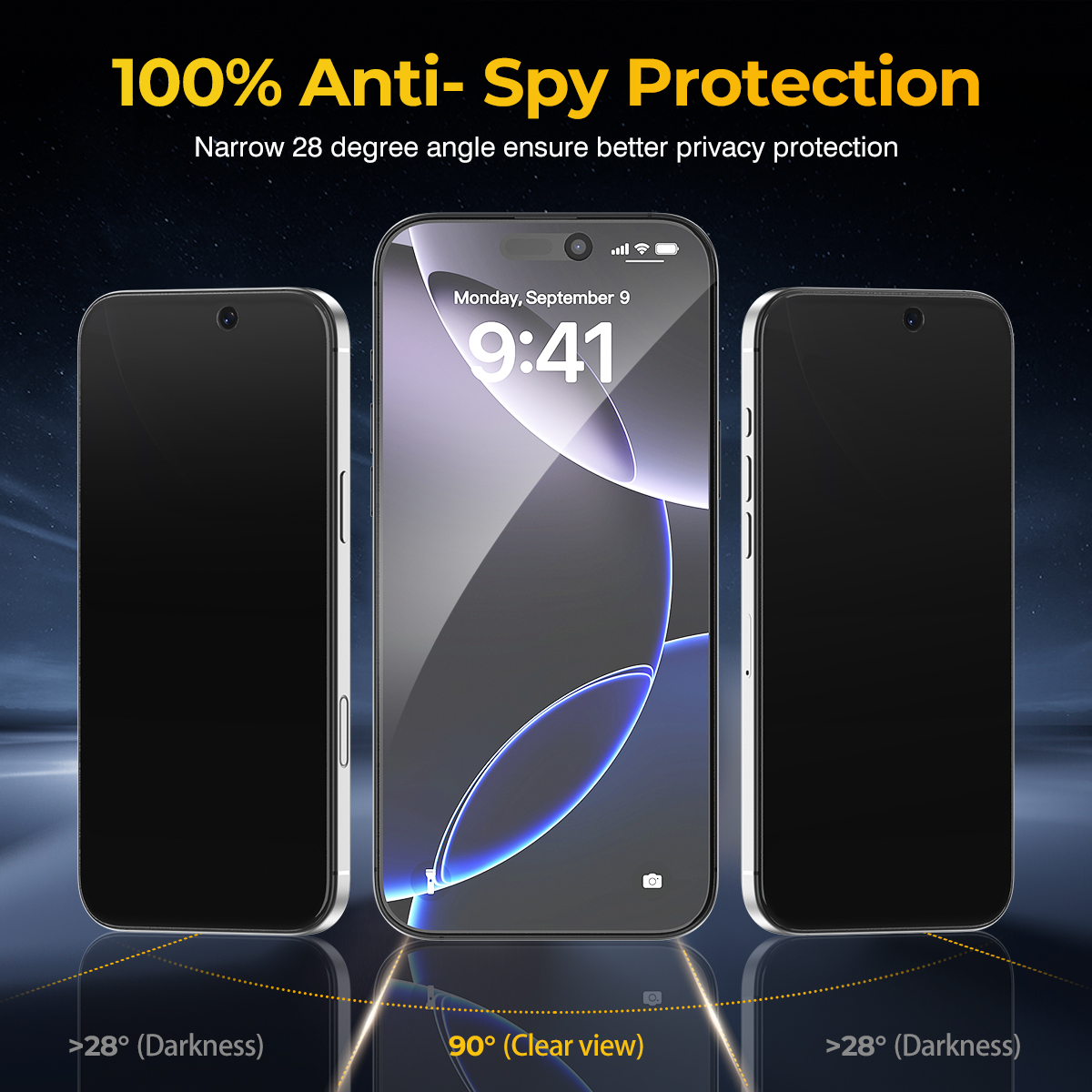 USA STOCK LOCAL ESEEKGO Screen Protector Tempered GLass HD Privacy Glass Anti peeping for iPhone 16 16Pro Max 15 PRO MAX XR TGP-02 With 10 in 1 Paper 