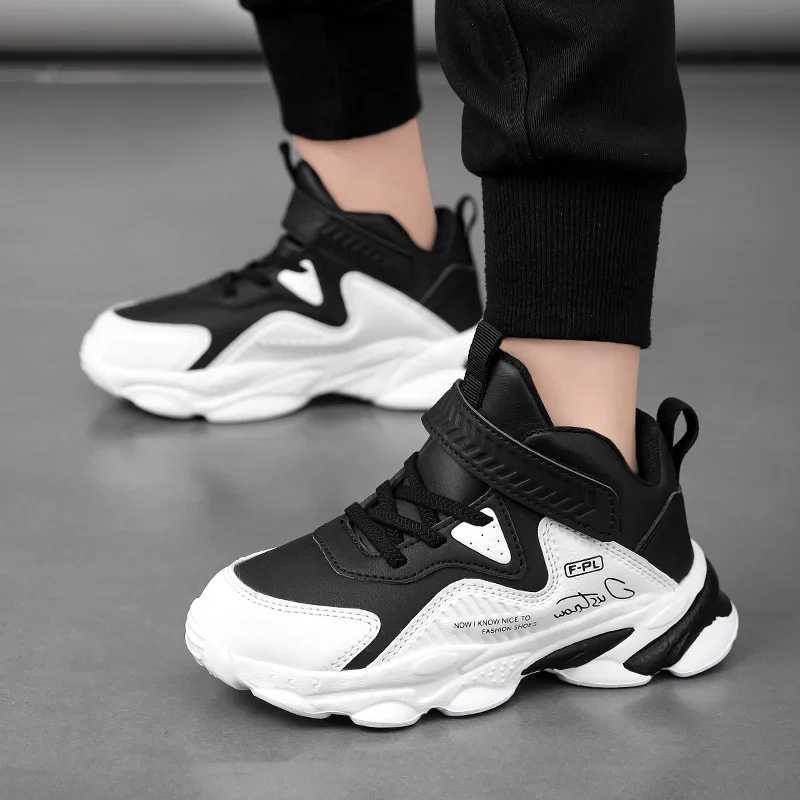 2025 Brand Childrens Running Shoes Boys Anti slip Basketball Sports Shoes Leather Waterproof Childrens Leisure Hiking Sports Shoes W250324