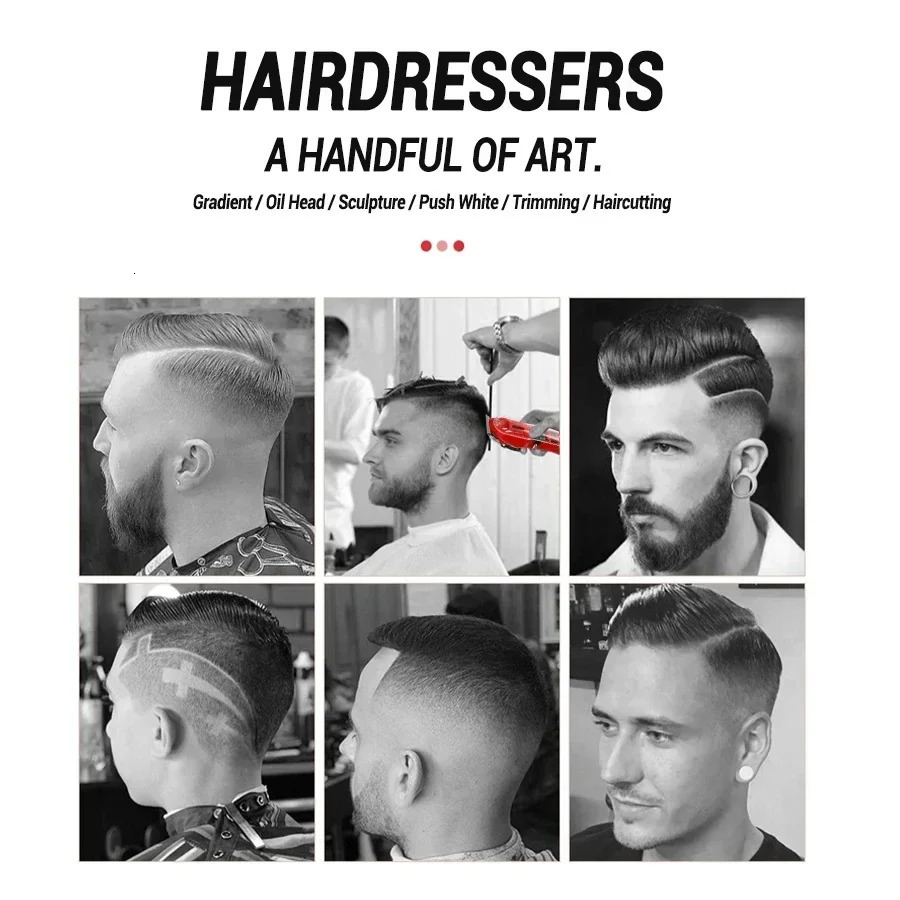 Professional Hair Clippers Rechargeable Hair Clipper Transparent Electric Hair Trimmers For Men Cordless Hair Cut Machine 250324