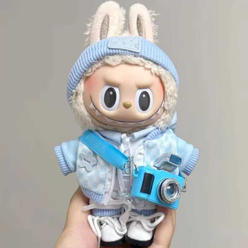 Suitable for Labubu V1 V2 suitable for Baoao clothing fashionable sportswear doll clothing color matching hoodies doll accessoriesXJ250324