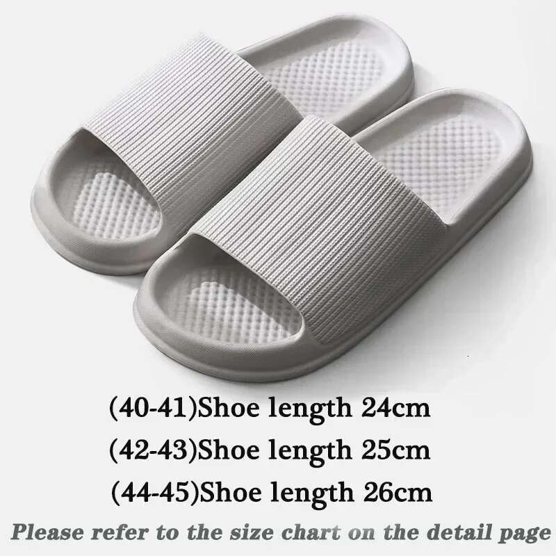 Fashion Men's Women's Sandals Anti-Slip Wear-Resistant EVA Thick Sole Comfortable Home Slippers Bathroom Bath Flip-ps