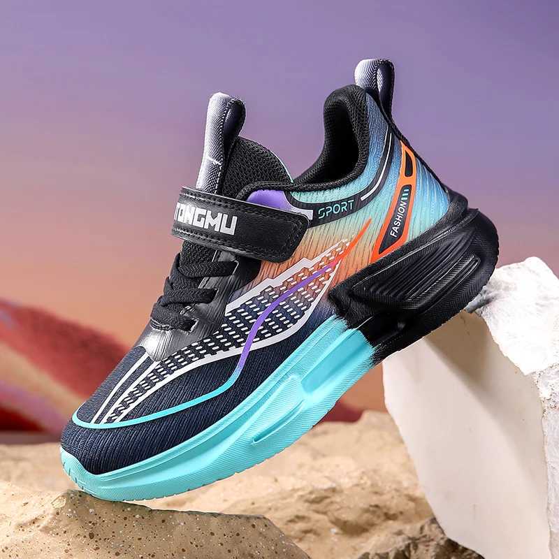 Childrens shoes boys mesh breathable school training running comfortable flat sports shoes Trendy 2025 new childrens sports shoes W250324