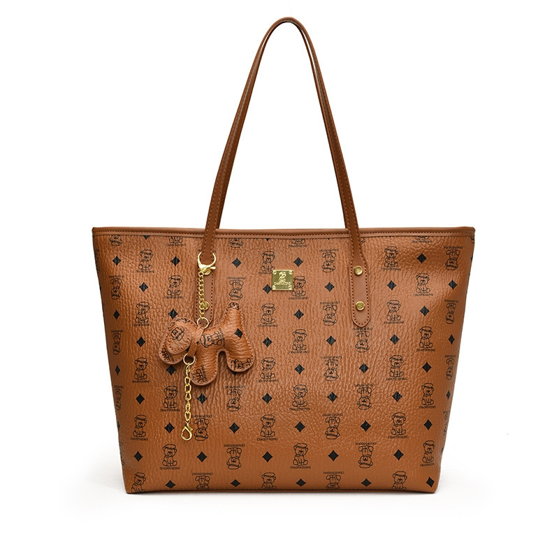 Free shipping 2025 new designer bag Fashionable printed commuting tote bag single shoulder bag Handheld Bucket Bag