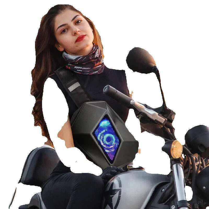 LED Smart Display Men Chest Motorcycle Cycg Travel Shoulder Custom DIY Sport Waterproof Crossbody Bag For Woman