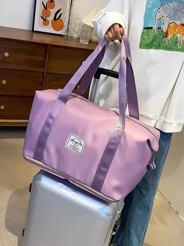 Carry On Travel Duffle Bag Nylon Capacity Storage Luggage Handbag Waterproof Sports Gym Tote Bags for Women Large 250327