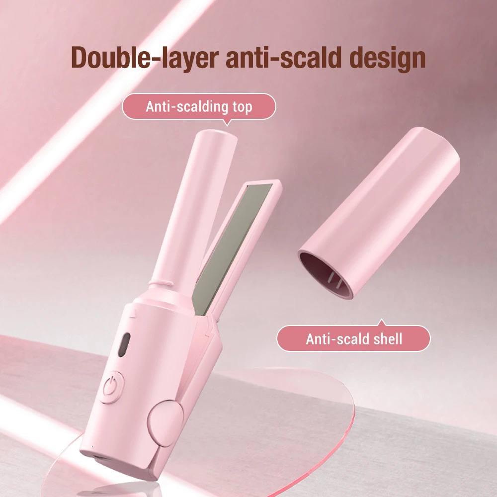 Portable Hair Straightener Small Hair Curling Machine Multifunctional Straight Hair Splint Straight Hair and Curly Hair USB Plug 250324
