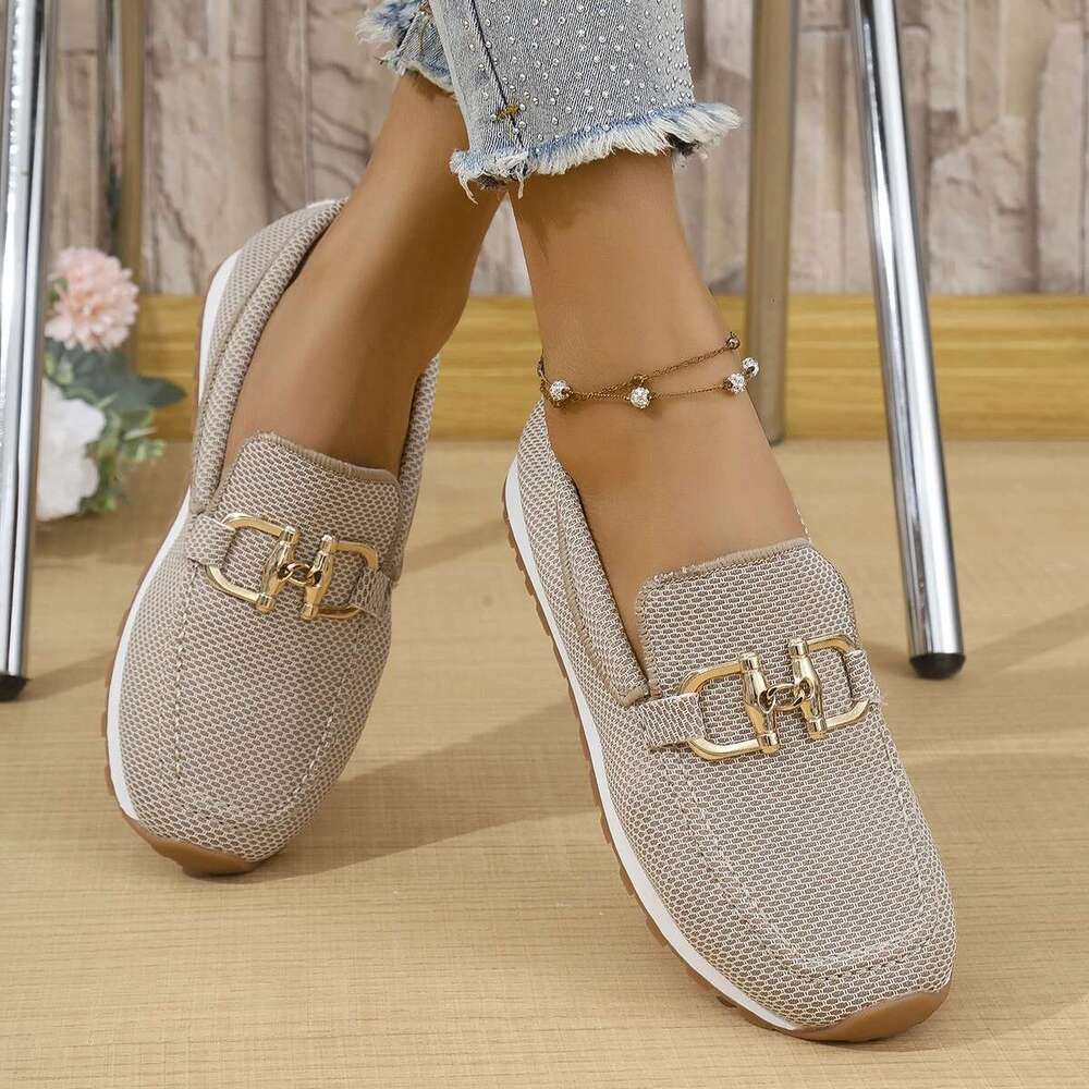Women's loafers fashionable versatile solid color women's high quality spring and autumn casual flat shoes