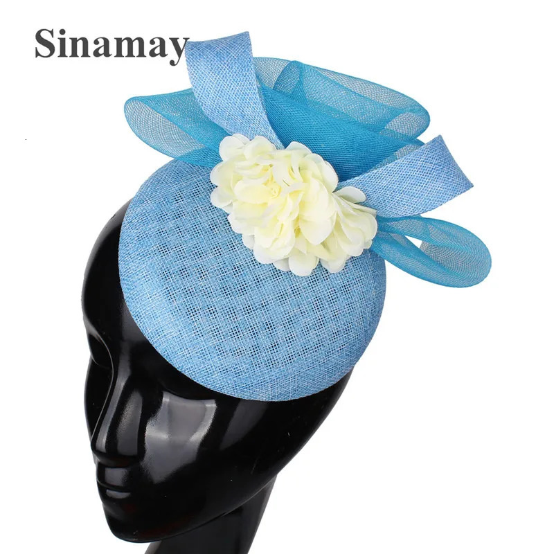 Lavender Flower Women Fascinator Cocktail Hat Millinery Church Headband Elegant Fancy Headpiece Nice Show Party Mesh Caps 250320