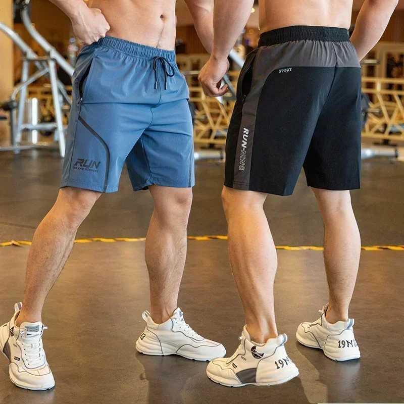 Mens beach shorts mens gym fitness shorts joggers basketball sportswear bodybuilding loose fit plus zipper pocket W250324