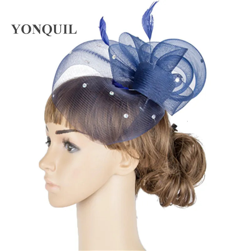 Elegant Womens Fashion Fedora Wedding Charm Headwear Bridal Headwear Millinery Hair Accessories Wedding Hat Hair Pin 250320