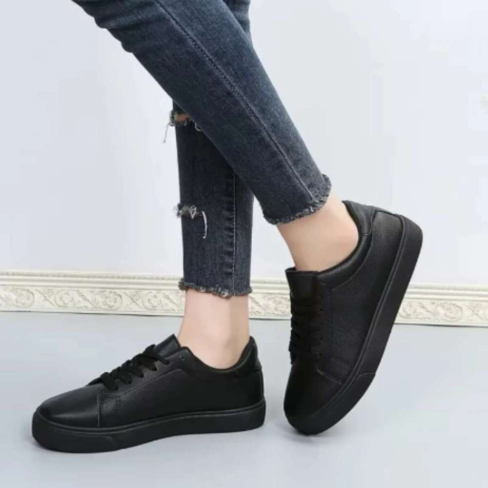 New Sneakers for Women Spring Black Lace Up Female Flats Casual Women's Fashion Ladies Sports Shoes Size 36-41